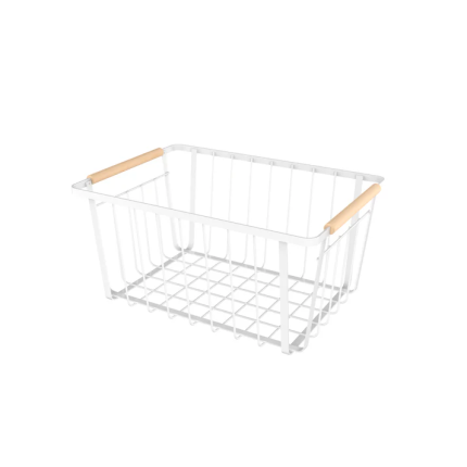 Wood Handled Wire Baskets for Storage